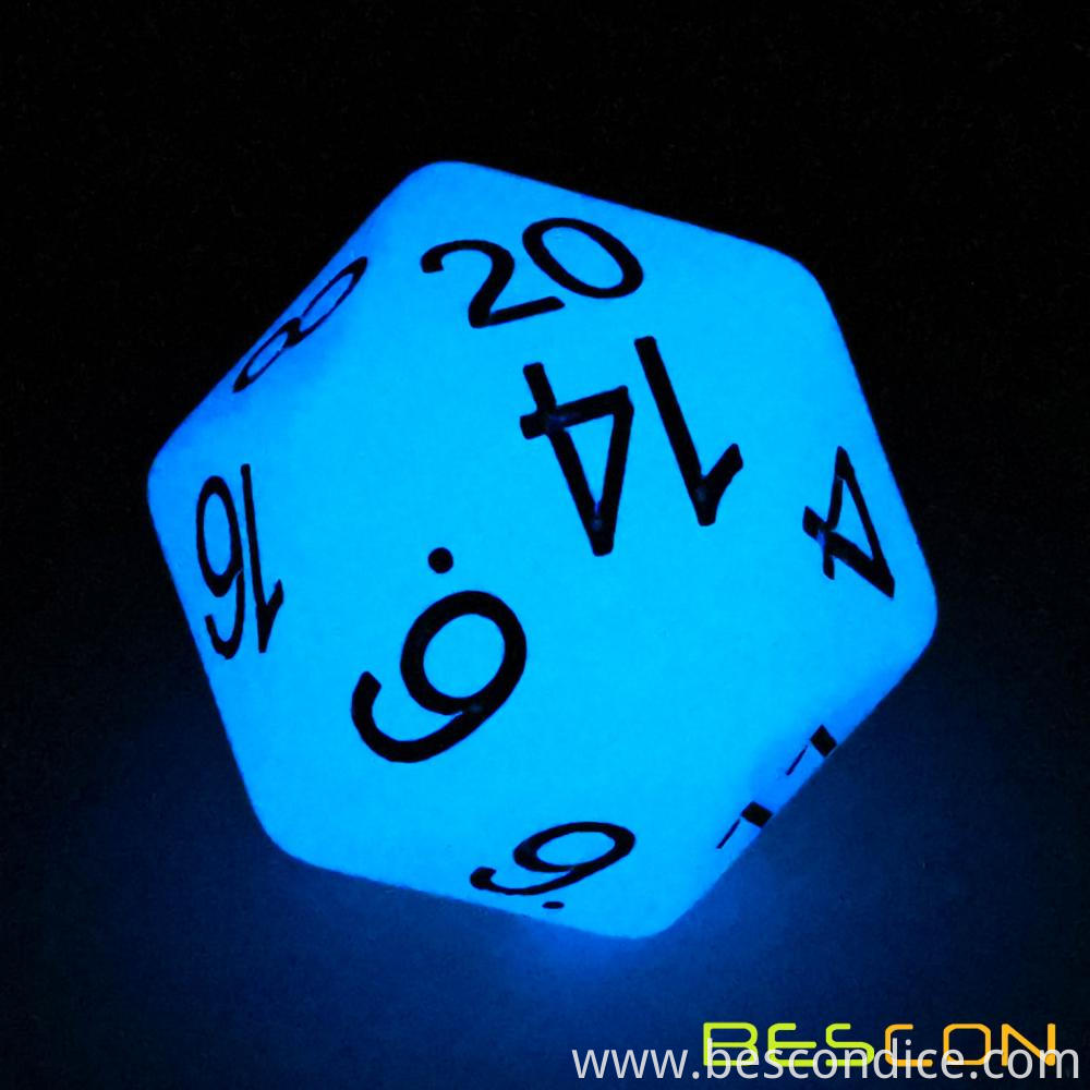 Big Size 20 Sides Dice Blue Glow In Dark 3 Big Size 20 Sides Dice Blue Glow In Dark 3